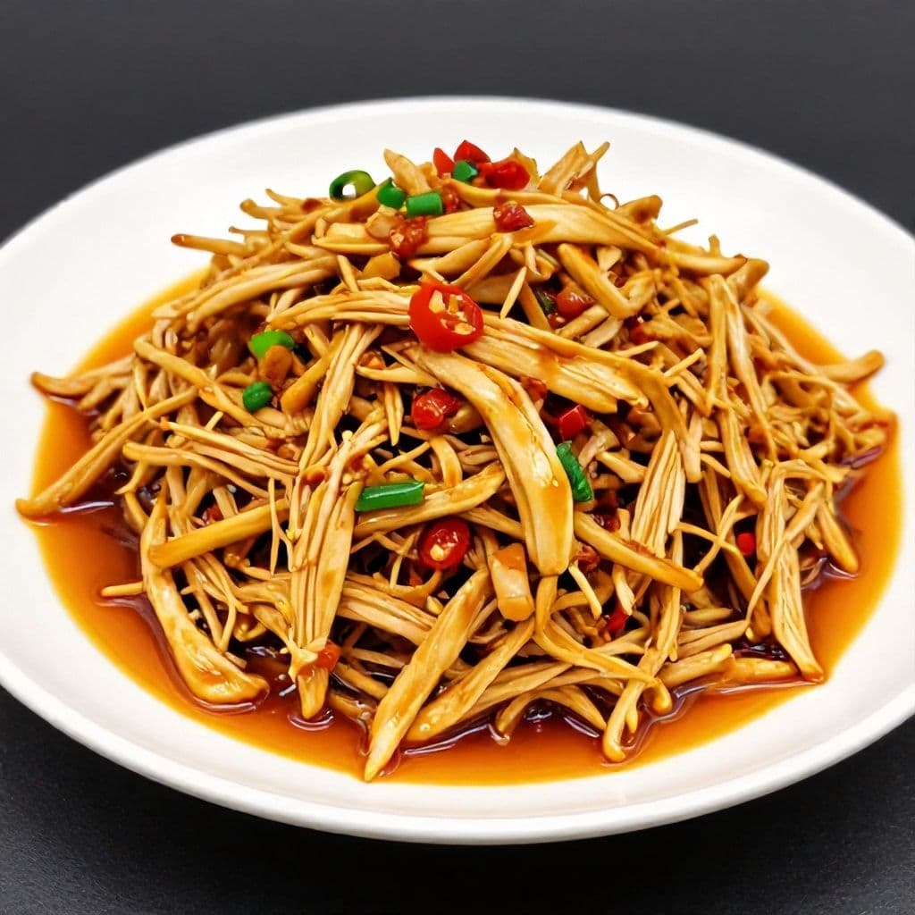 Shredded Chicken Chilly Garlic